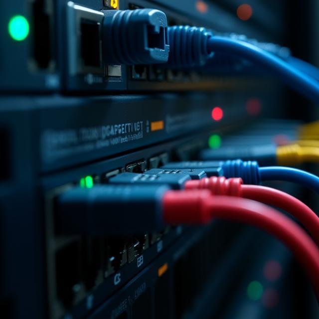 Network switches in rack
